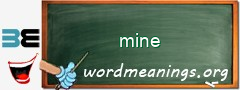 WordMeaning blackboard for mine